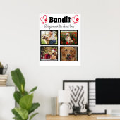 Maßgeschneiderte Hundekollektion der Familie 4 Fot Poster (Heimbüro)