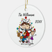 Maßgeschneiderte Hundeschmuck-Familie Keramik Ornament (Links)