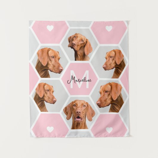 Maßgeschneiderte Hundskatze 6 FotoCollage Mit Mono Wandteppich (Vorderseite)