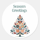 Maßgeschneiderte Hygge Skandinavien Minimalistisch Runder Aufkleber (Vorderseite)