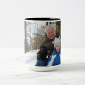 Maßgeschneiderte I-Liebe für Sie Opa-Foto Zweifarbige Tasse (Mittel)