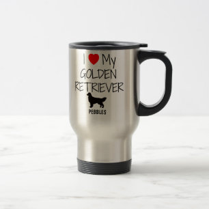 Maßgeschneiderte I-Liebe mein Goldener Retriever Reisebecher