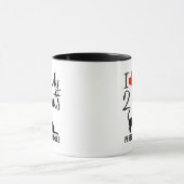 Maßgeschneiderte I-Liebe Tasse für zwei Katzen (Zentrum)