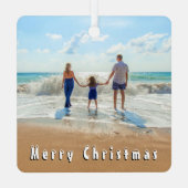 Maßgeschneiderte Ihr Foto Personalisierte Weihnach Ornament Aus Metall (Rückseite)