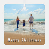 Maßgeschneiderte Ihr Foto Personalisierte Weihnach Ornament Aus Metall (Vorderseite)