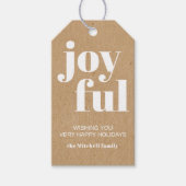 Maßgeschneiderte Imitate, braune Kraft Papier Text Geschenkanhänger (Vorderseite)