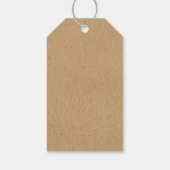 Maßgeschneiderte Imitate, braune Kraft Papier Text Geschenkanhänger (Rückseite)