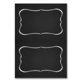 Maßgeschneiderte Imitate Chalkboard Tented Platzka Tischnummer (Vorderseite)