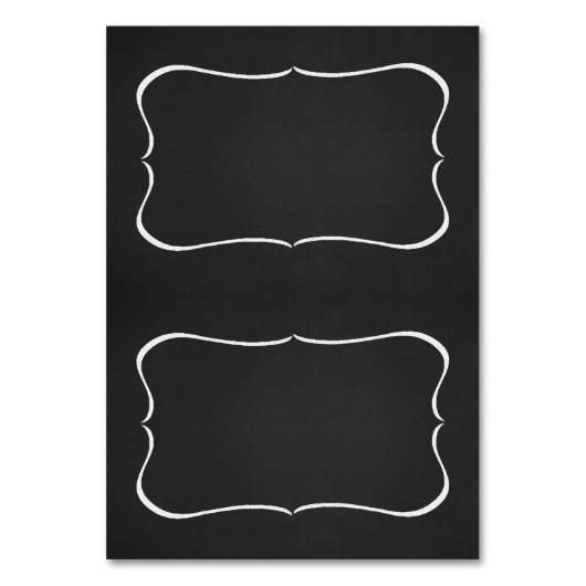 Maßgeschneiderte Imitate Chalkboard Tented Platzka Tischnummer (Vorderseite)