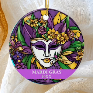 Maßgeschneiderte Imitate Festglass Mardi Gras Mask Keramik Ornament