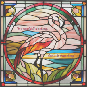 Maßgeschneiderte Imitate: Glass Flamingo Aufkleber