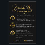 Maßgeschneiderte Imitate Gold Black Bachelorette J<br><div class="desc">Schönes,  anpassbares Bachelorette Scavenger Jagdspiel! Sie können es mit Ihren Spielen,  den Punkten und dem Namen der Braut personalisieren.</div>