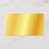 Maßgeschneiderte Imitate Gold Metallic Look Modern Visitenkarte (Rückseite)