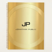 Maßgeschneiderte Imitate Gold Monogram Glamour Tem Planer (Vorderseite)