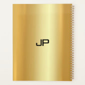 Maßgeschneiderte Imitate Gold Monogram Glamour Tem Planer (Rückseite)