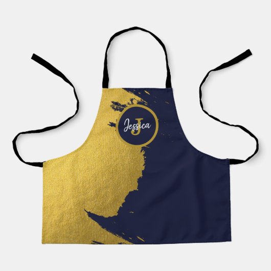 Maßgeschneiderte Imitate Gold Pinselstriche mit Na Schürze (Vorderseite)