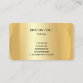 Maßgeschneiderte Imitate Gold Template Beruflich Visitenkarte (Rückseite)