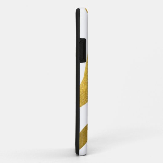 Maßgeschneiderte Imitate Gold Zebra Print Stripes Case-Mate iPhone Hülle (Hinten/Rechts)