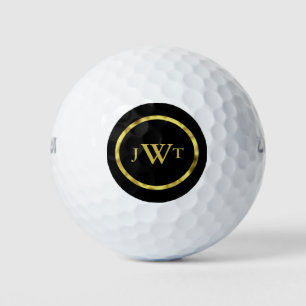 Maßgeschneiderte Imitate Goldgrenze und Monogramm Golfball