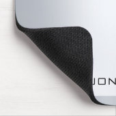 Maßgeschneiderte Imitate Silver Metallic Look Mono Mousepad (Ecke)