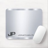 Maßgeschneiderte Imitate Silver Metallic Look Mono Mousepad (Mit Mouse)