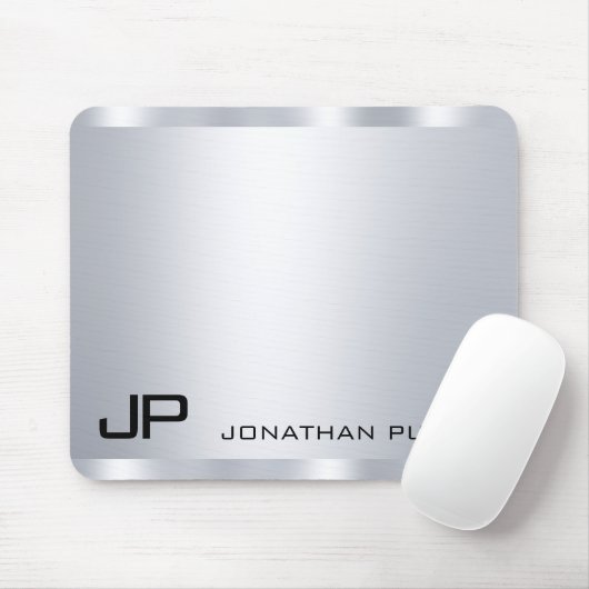 Maßgeschneiderte Imitate Silver Metallic Look Mono Mousepad (Mit Mouse)