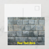 Maßgeschneiderte Inca-Wand Postkarte (Vorne/Hinten)