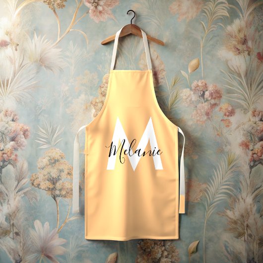 Maßgeschneiderte Initialen Neutral, modern orange Schürze