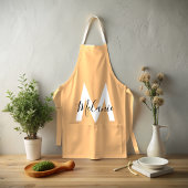 Maßgeschneiderte Initialen Neutral, modern orange Schürze