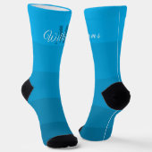 Maßgeschneiderte Initialen und Monogramme für Blue Socken (Gewinkelt)