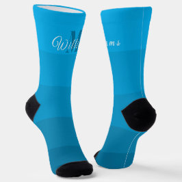 Maßgeschneiderte Initialen und Monogramme für Blue Socken