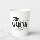 Maßgeschneiderte Jahrgangsklasse für moderne Absch Pappbecher (Rückseite)