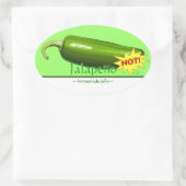 Maßgeschneiderte Jalapeno Pfeffer Oval Stickers (Tasche)