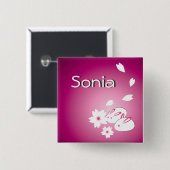 Maßgeschneiderte japanische Schneeräume und Sakura Button (Vorne & Hinten)