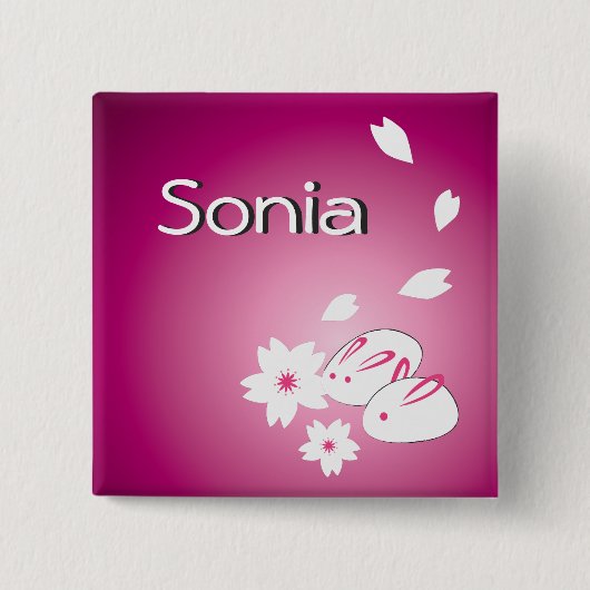 Maßgeschneiderte japanische Schneeräume und Sakura Button (Vorderseite)