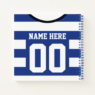 Maßgeschneiderte Jersey Template Notebook Soccer F Notizblock