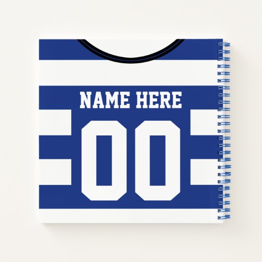 Maßgeschneiderte Jersey Template Notebook Soccer F Notizblock (Rückseite)