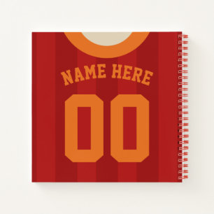 Maßgeschneiderte Jersey Template Notebook Soccer F Notizbuch