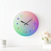 Maßgeschneiderte Jigsaw-Stücke, Zahlen Kid-Fotos Große Wanduhr (Zuhause)