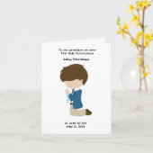 Maßgeschneiderte Jungen Erste Heilige Kommune Karte (Gelbe Blume)