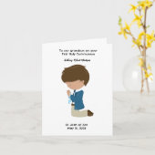 Maßgeschneiderte Jungen Erste Heilige Kommune Karte (Gelbe Blume)