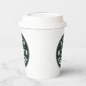 Maßgeschneiderte Kaffeebecher mit Deckel Party Pappbecher (Links)