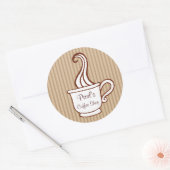 Maßgeschneiderte Kaffeekleber Runder Aufkleber (Umschlag)