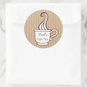 Maßgeschneiderte Kaffeekleber Runder Aufkleber