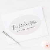 Maßgeschneiderte Kalligrafie - Hochzeit des Brauts Ovaler Aufkleber (Umschlag)