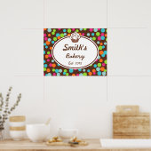 Maßgeschneiderte Kandy Sprinkles Bäckerei signiere Poster (Küche)