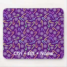 Maßgeschneiderte Kanistöcke und Schneeflocken auf Mousepad