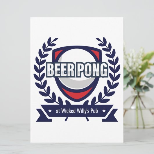 Maßgeschneiderte Karte für Bierpong (Stehend Vorderseite)