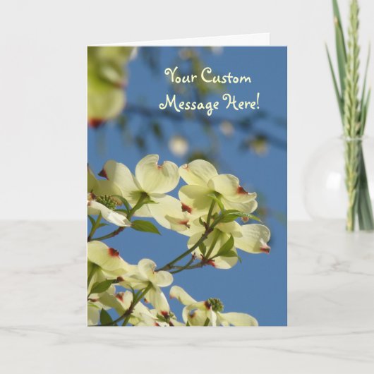Maßgeschneiderte Karten Blumendogwood-Blume (Vorderseite)