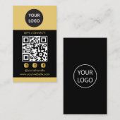 Maßgeschneiderte Karten, modern, Social Media QR Visitenkarte (Vorne/Hinten)